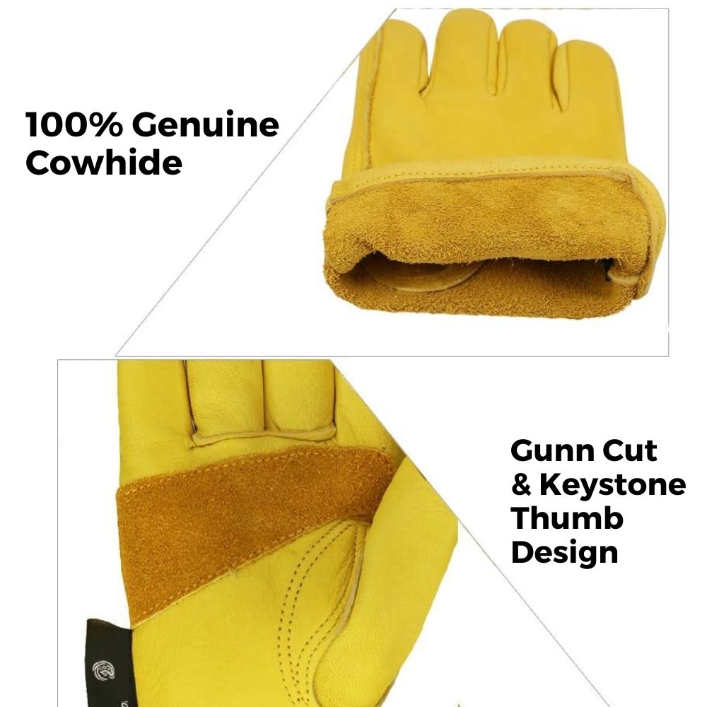 Leather Gardening Gloves: l-large: image 4