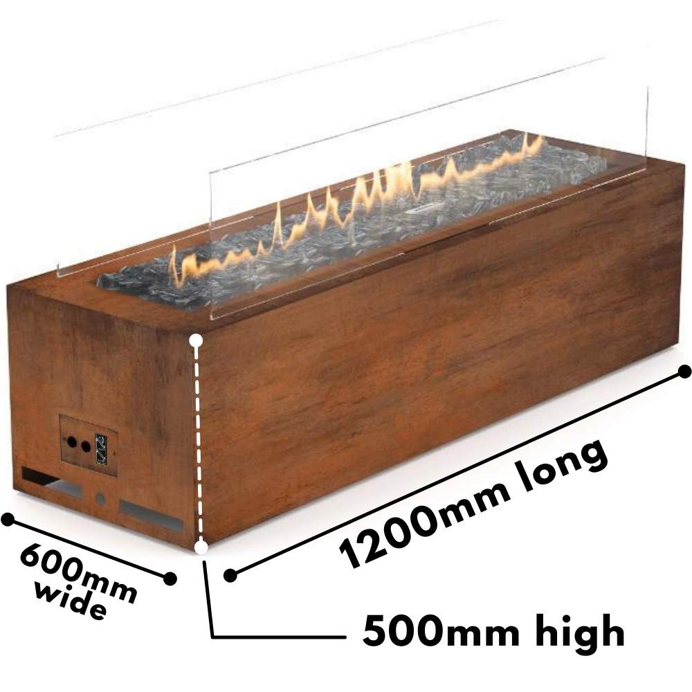 Corten Steel Gas Firepit: image 2
