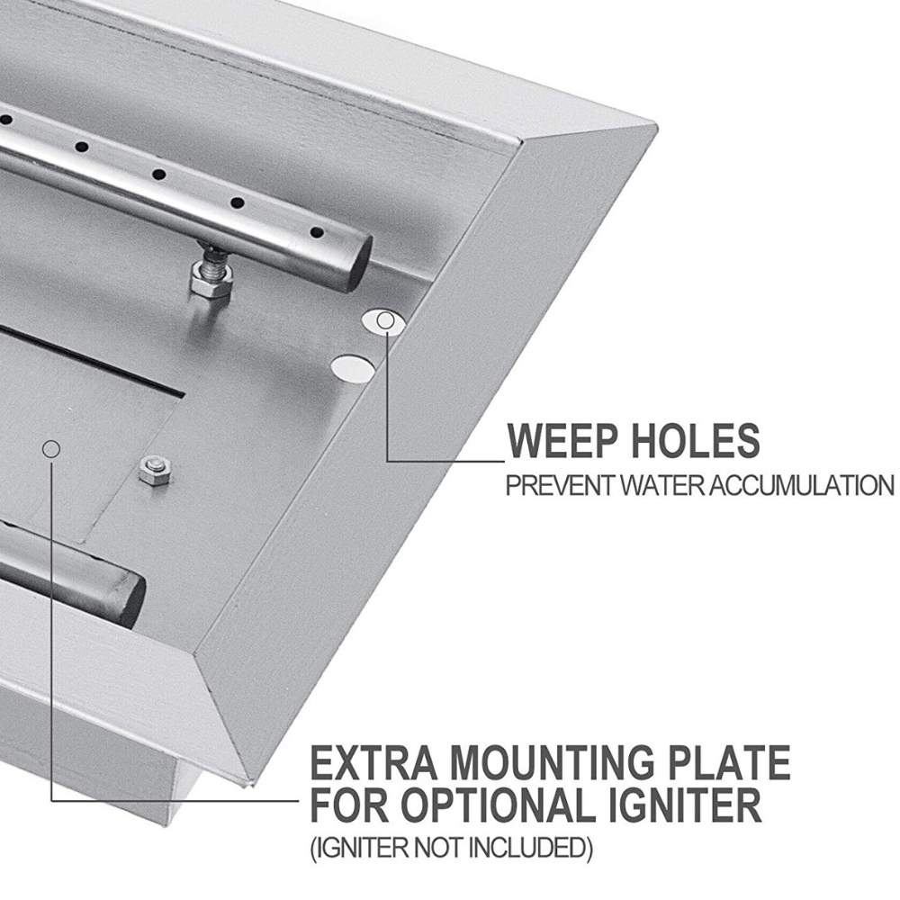 Fire Pit Burner Pan Kit: 76.2cm Linear Burner: image 4