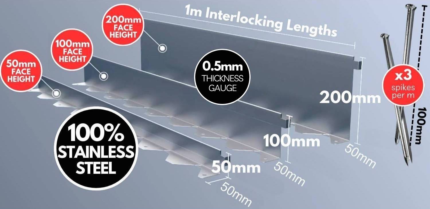 Stainless Steel Garden Edge: 200mm Face Height (per m: image 10