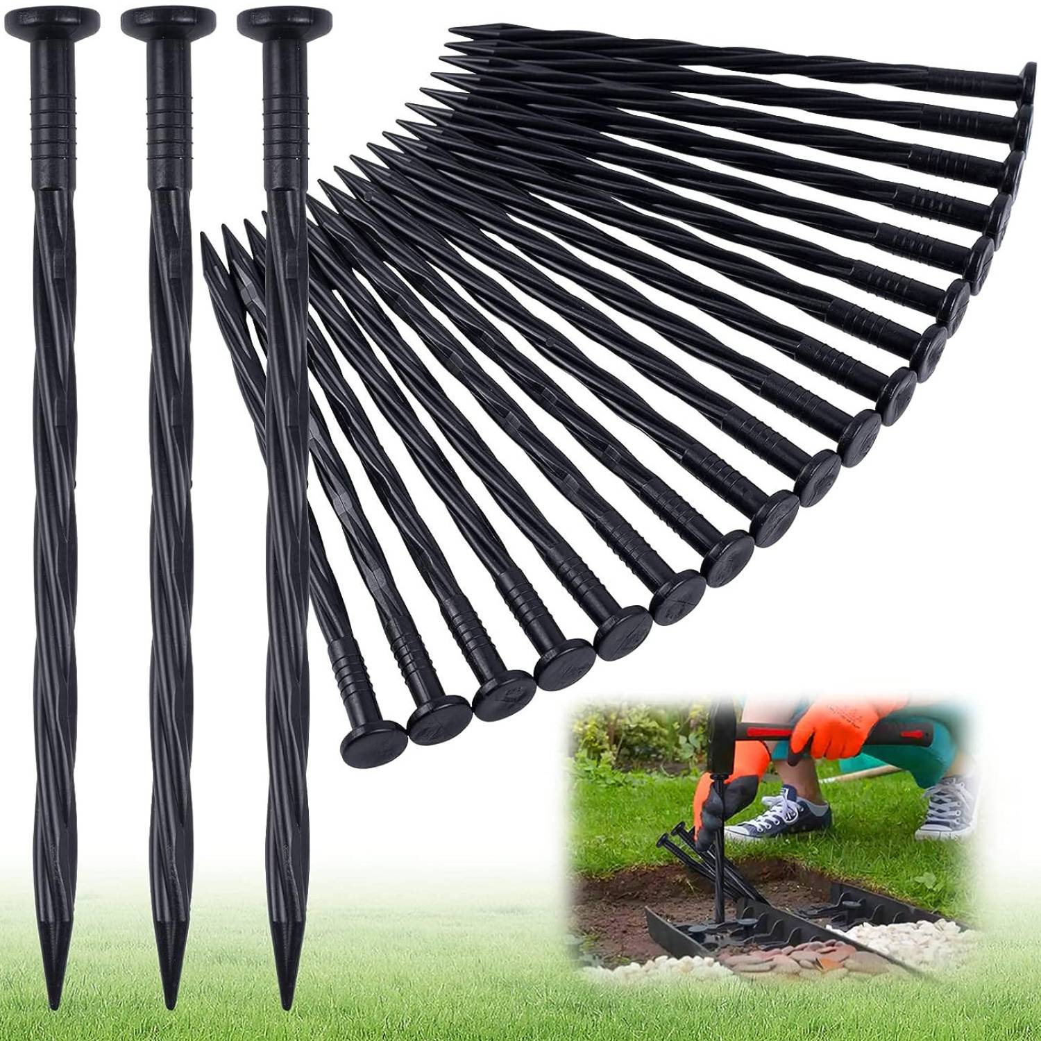 Plastic Edging Spikes: 100 Pack: image 6