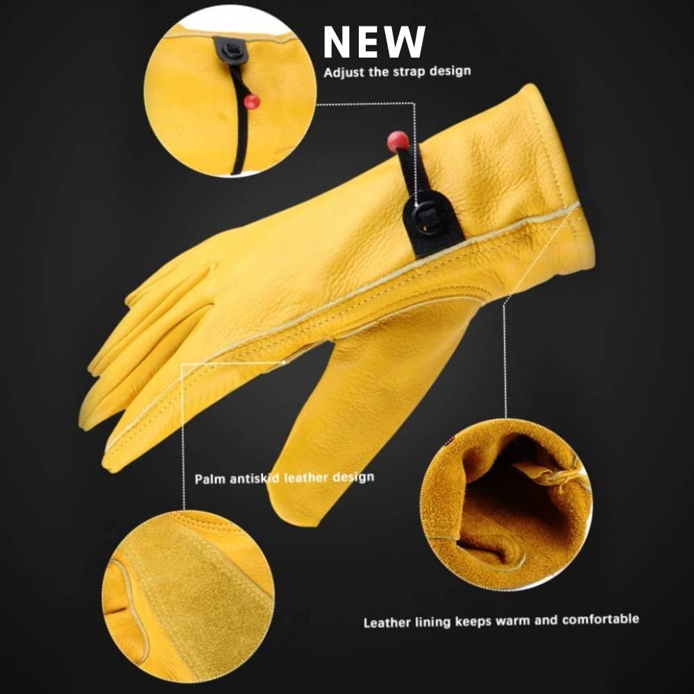 Leather Gardening Gloves: l-large: image 7